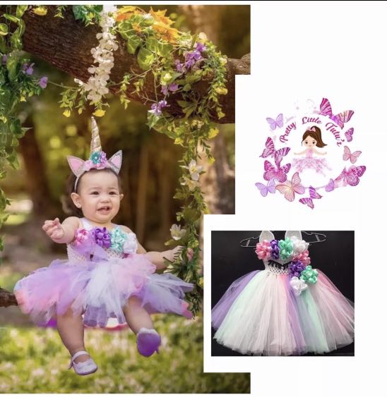 Unicorn dress for one year old hotsell