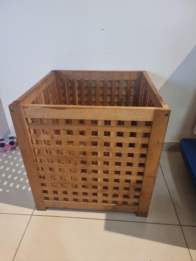 Used Solid wood laundry Basket for sale, Furniture & Home Living, Home