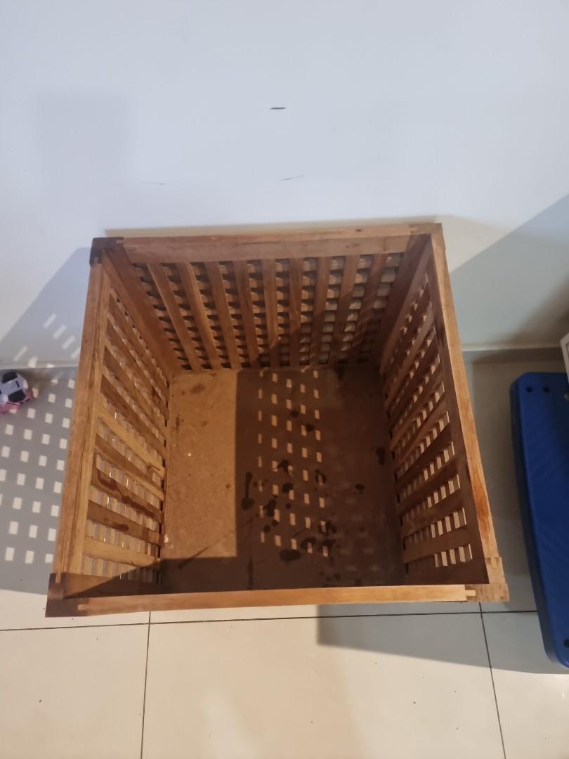 Used Solid wood laundry Basket for sale, Furniture & Home Living, Home