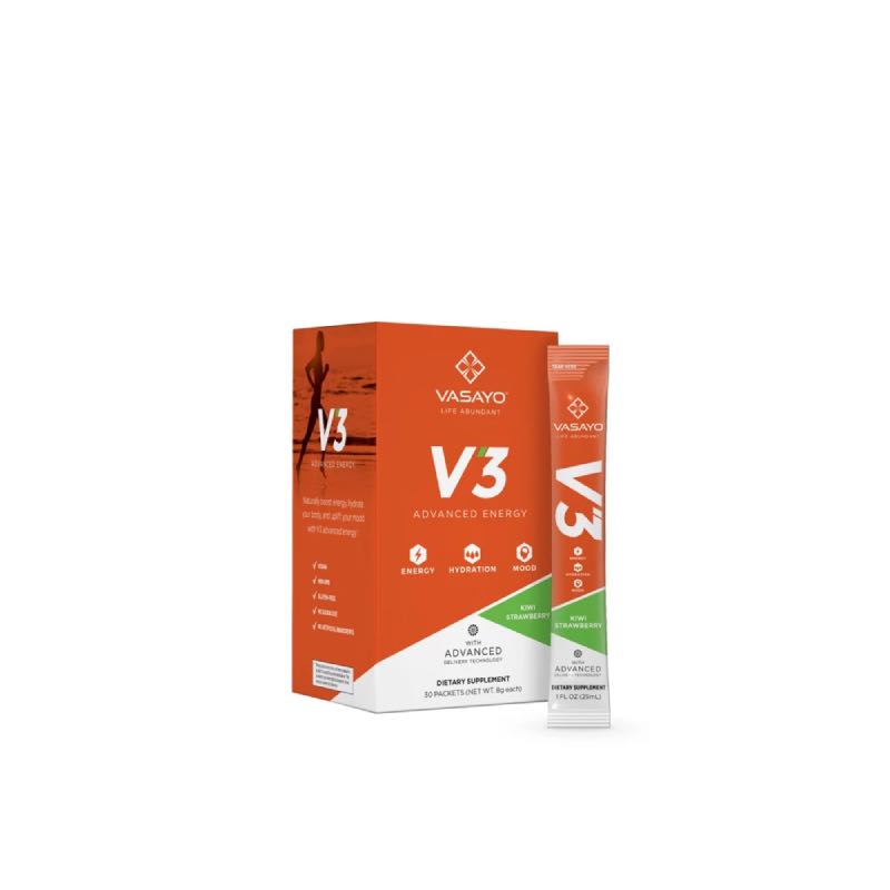 美國Vasayo V3 Energy V3優能隨身粉包30包, 健康及營養食用品, 健康