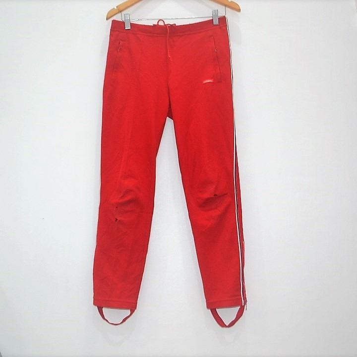 Vintage 70s-80s Adidas ATS-195 Track Pants (Series Number C-05 3011 296-3C)  - Red, Men's Fashion, Bottoms, Joggers on Carousell