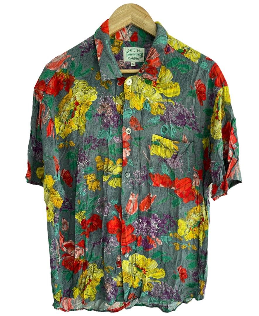Vintage Jams World Hawaiian shirt button up Size Medium Manufacturer ...