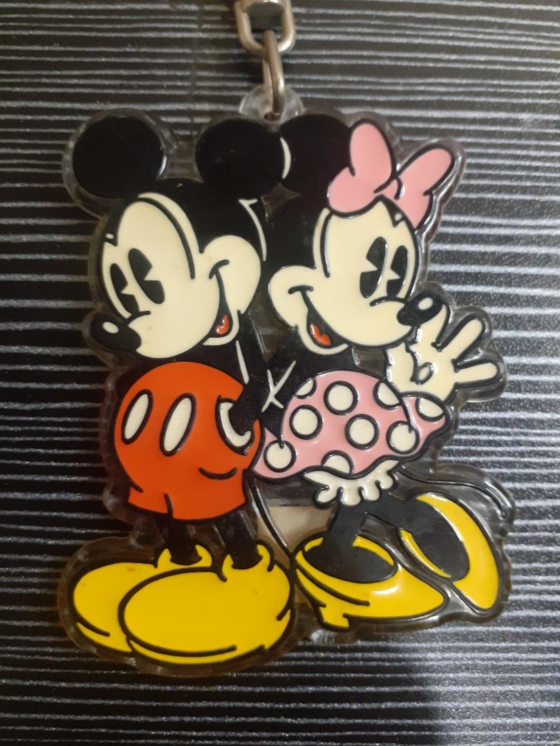 Lot - RARE Vintage 1930's Mickey & Minnie Mouse Compact Keychain