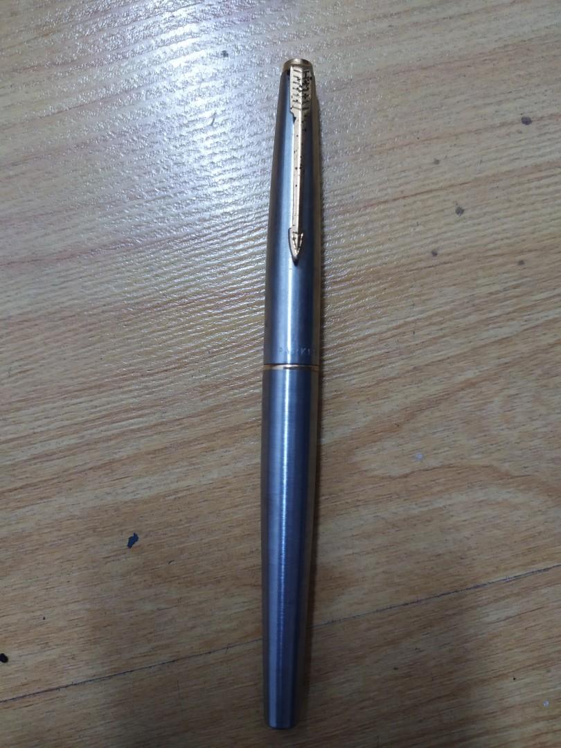 Vintage Parker 45 Stainless Steel Fountain Pen 2, Hobbies & Toys ...