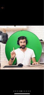 Virtual Background Green Screen Foldable Portable Reflector (1.4m diameter)