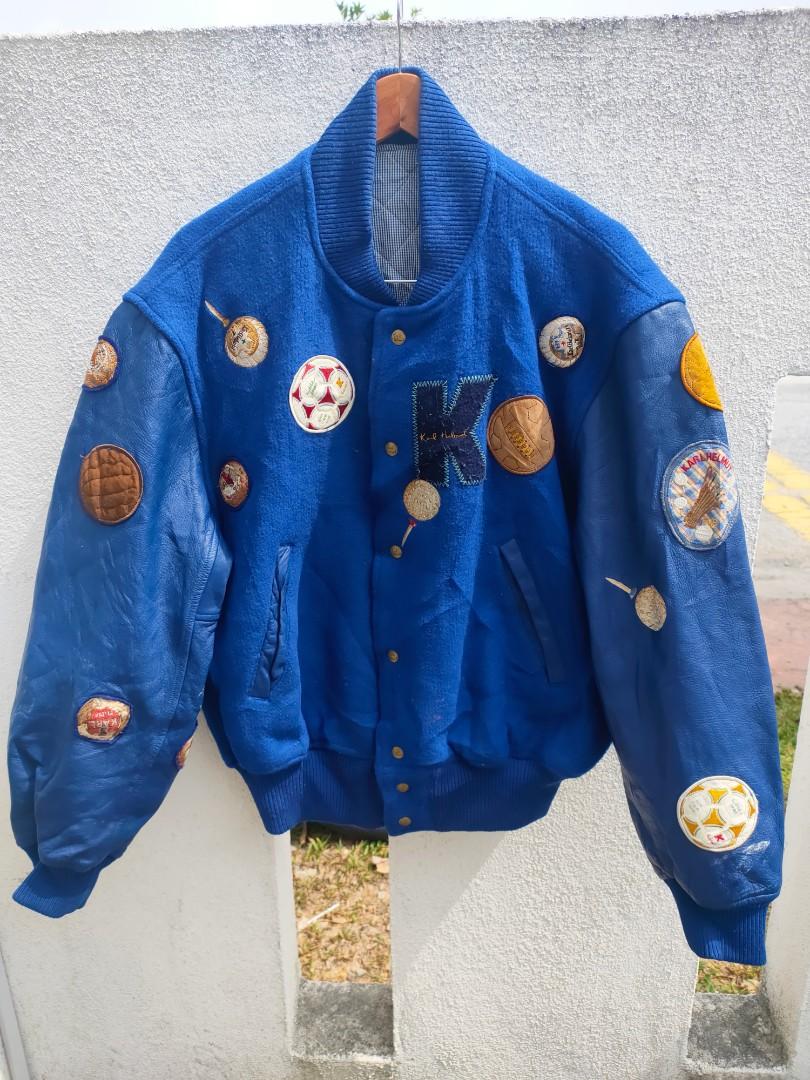 Vtg Karl Helmut Wool Leather Jacket, Men