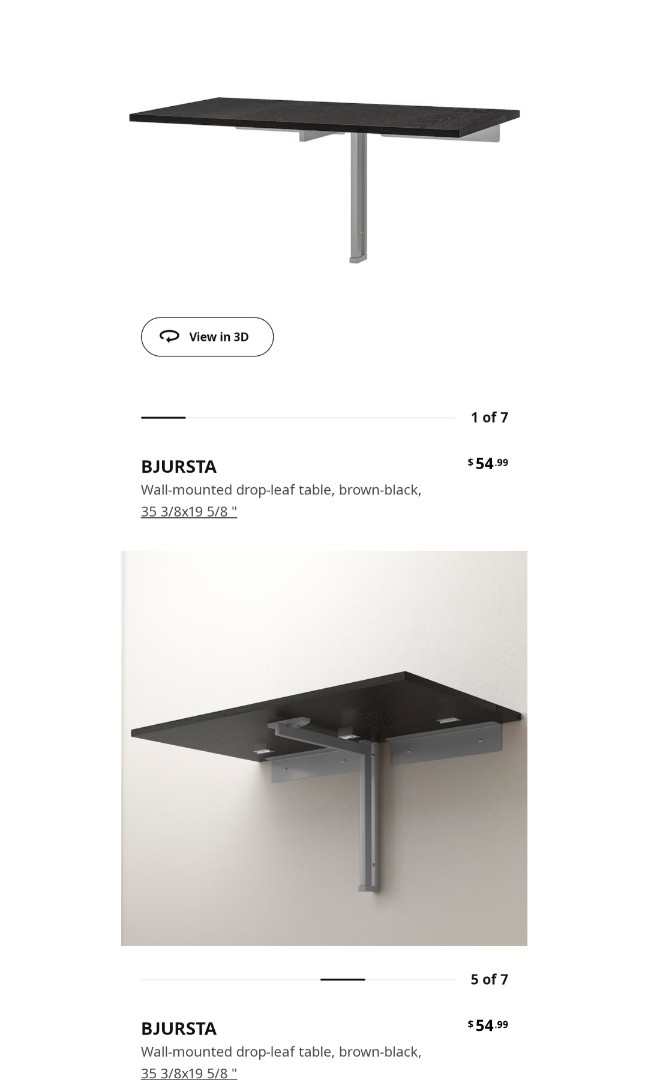 Bjursta drop shop leaf table
