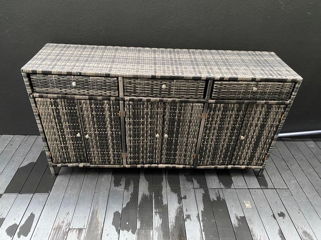 Wicker storage unit, Furniture & Home Living, Outdoor Furniture on