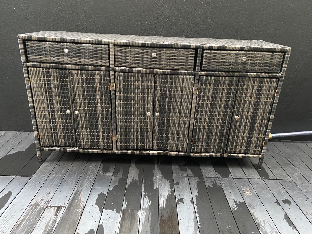 Wicker storage unit, Furniture & Home Living, Outdoor Furniture on