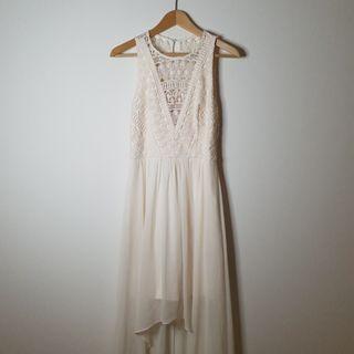 Woven Lace Drape Dress