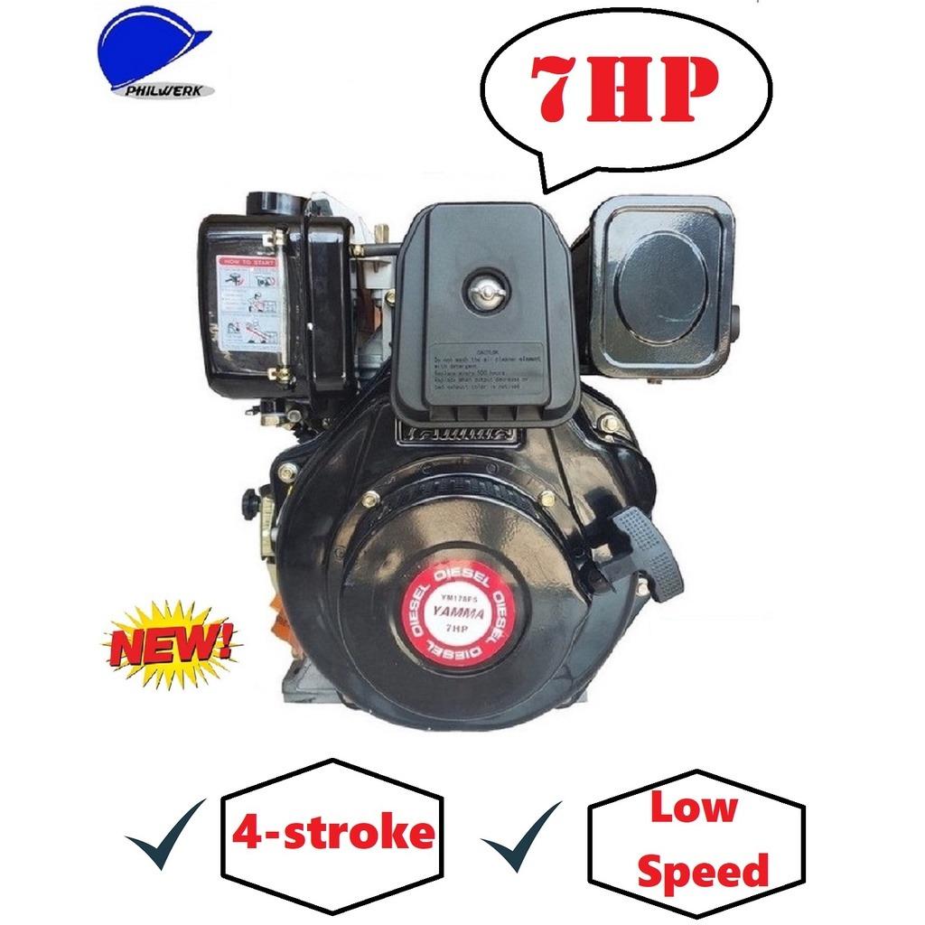 YAMMA Air Cooled Diesel Engine 7HP Low Speed (Japan Technology