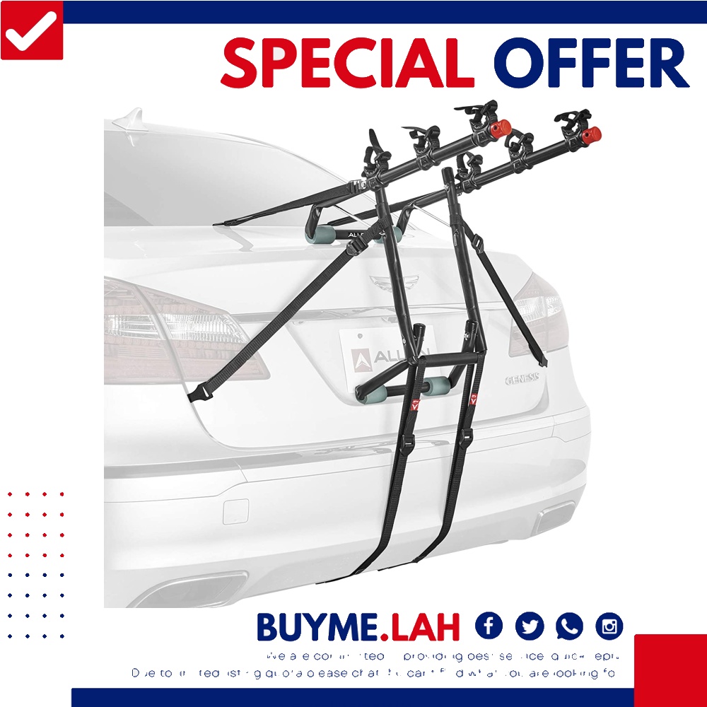 [YBR] Allen sports DELUXE TRUNK MOUNTED BIKE RACK bicycle carrier 3 car