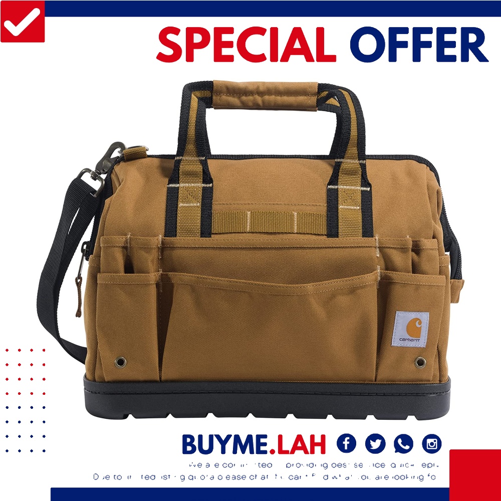 [YBR] Carhartt Legacy Tool Bag 16Inch w/ Molded Base, Carhartt Brown