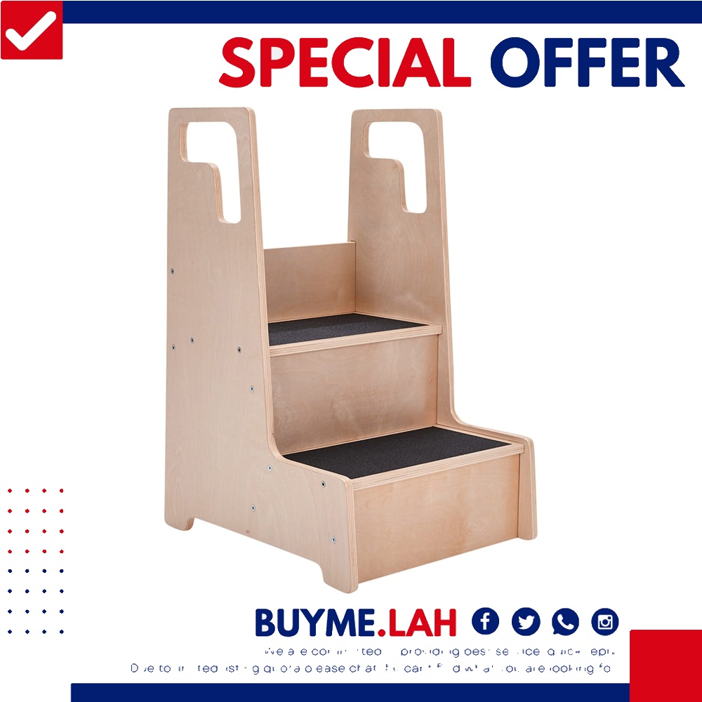 [YBR] ECR4Kids ReachUp Step Stool with Support Handles and NonSlip