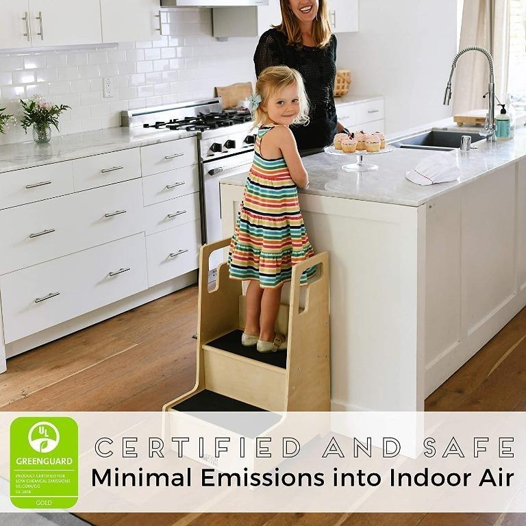 [YBR] ECR4Kids ReachUp Step Stool with Support Handles and NonSlip, Two Step Counter Height