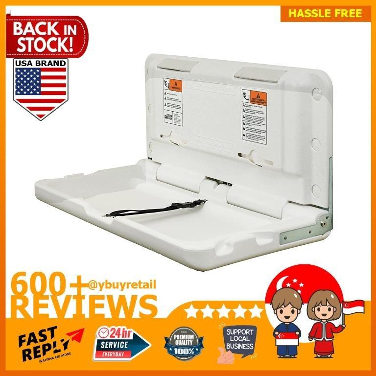 [YBR] ECR4Kids WallMounted Baby Changing Station, Horizontal FoldDown Diaper Change Table with