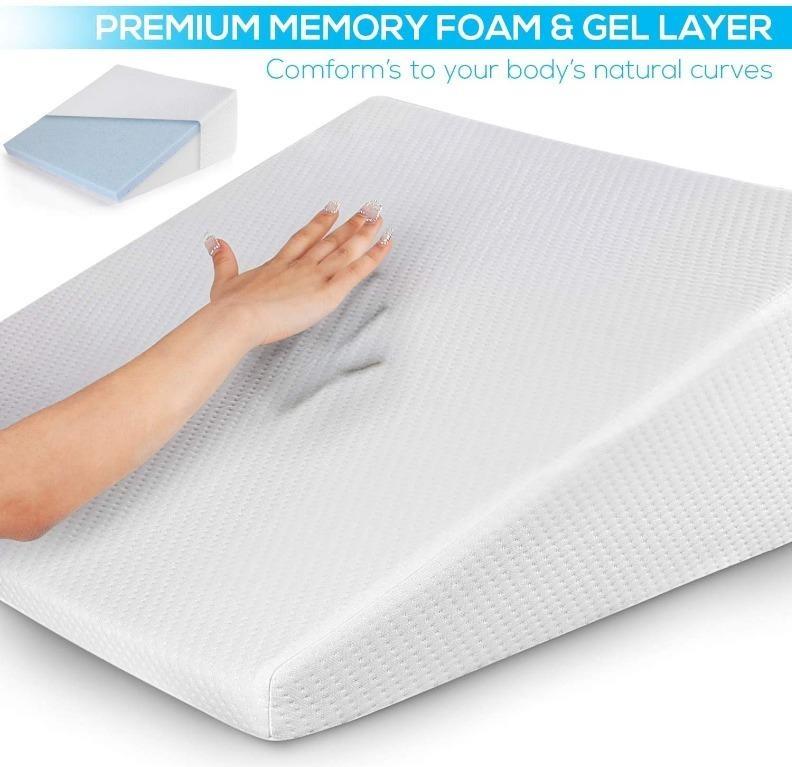 [YBR] Healthex Bed Wedge Pillow Cooling Gel Memory Foam Top Elevated