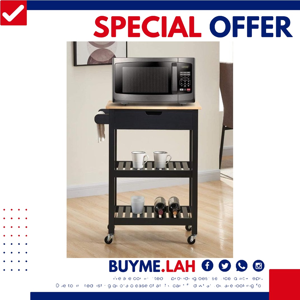 [YBR] Liniohome Microwave Carts Kitchen Carts with Storage and Drawers