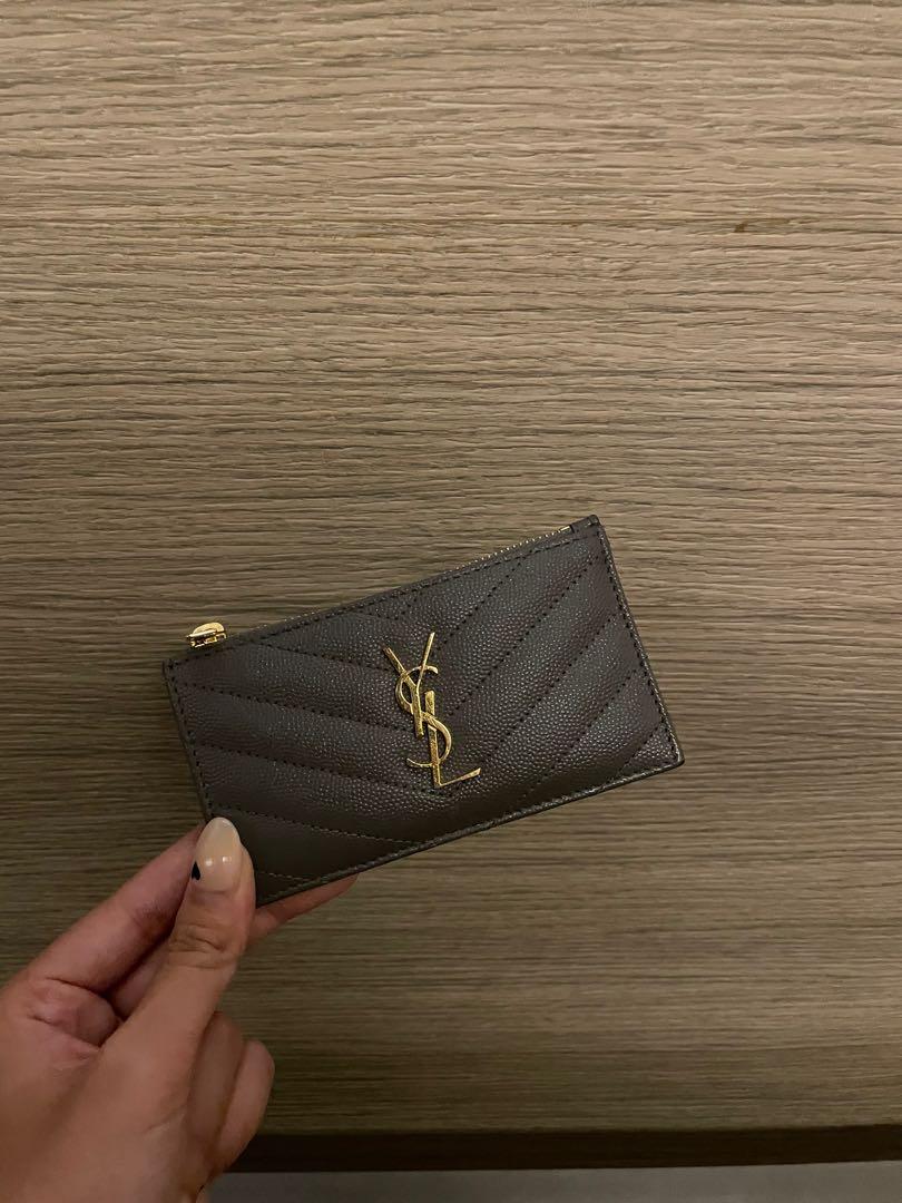 YSL Zip Card Holder, Women's Fashion, Bags & Wallets, Wallets & Card