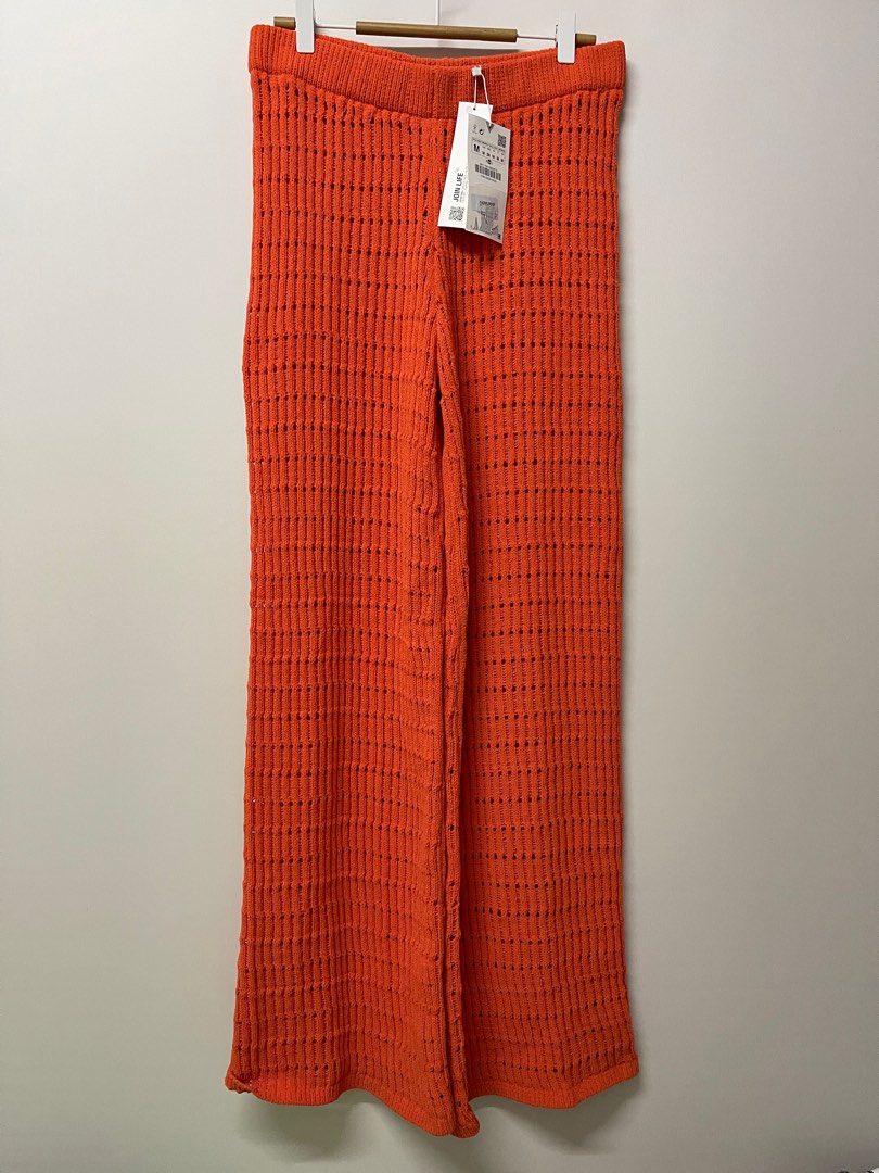 Zara chenille pants, Women's Fashion, Bottoms, Other Bottoms on Carousell