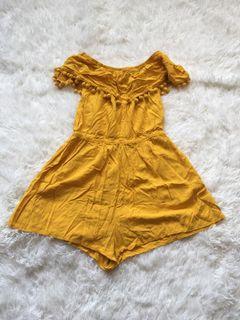 6ixty8ight buttoned yellow romper