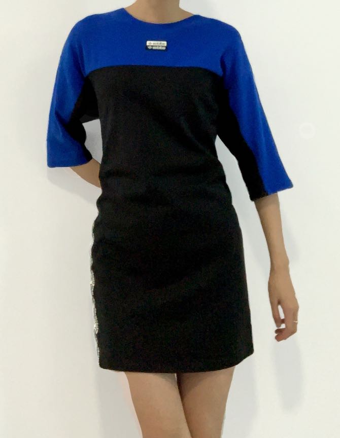 Adidas originals tape dress clearance