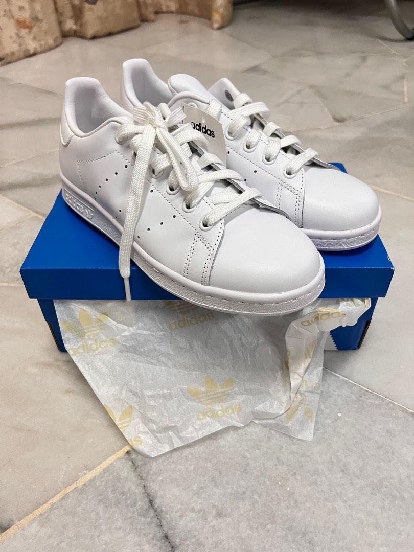 Adidas Stan Smith All White Womens Fashion Footwear Sneakers On Carousell 