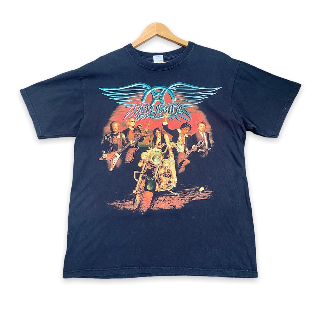 Aerosmith tour shirt vintage band shirt, Men's Fashion, Tops & Sets