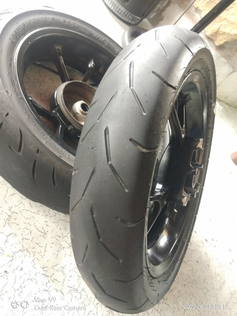 Aerox Mags and tire, Car Parts & Accessories, Mags and Tires on Carousell