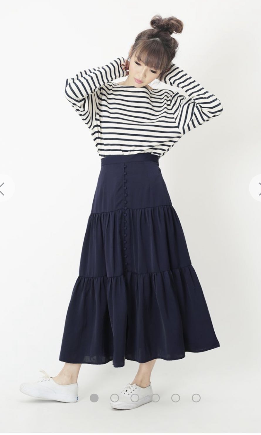 AFA FARRAH MIDI SKIRT IN NAVY, Women's Fashion, Bottoms, Skirts on