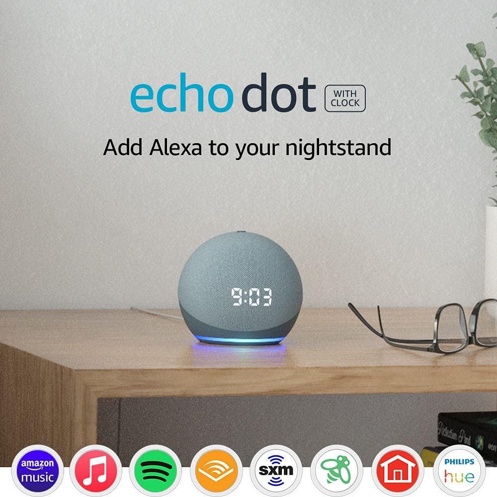 Amazon Alexa Echo 4 Zigbee Hub / Echo Dot 4 Clock Smart Speaker, Audio