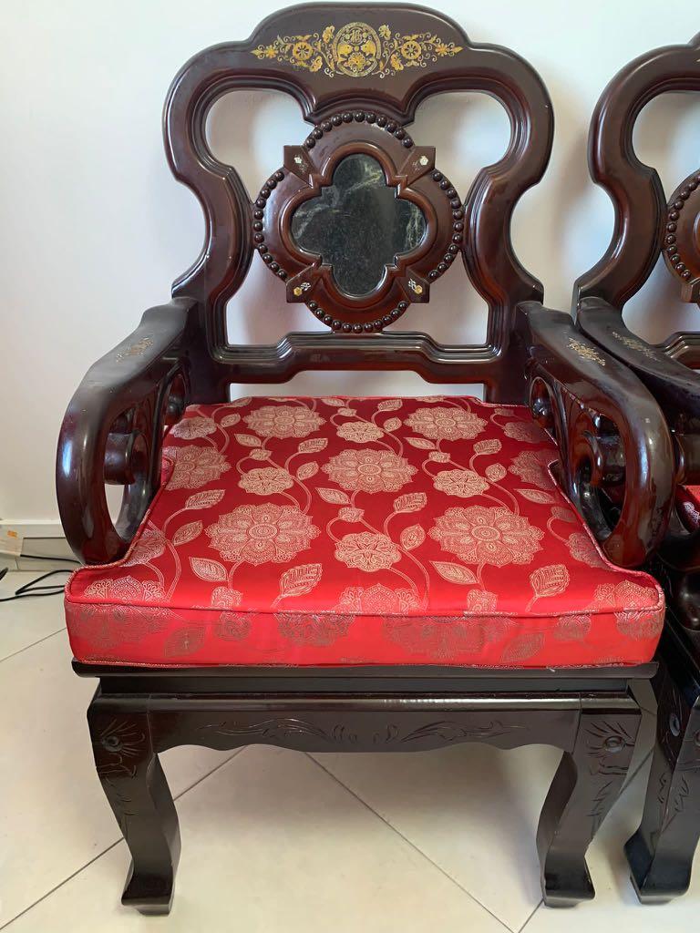 Antique chair and coffee table, Furniture & Home Living, Furniture