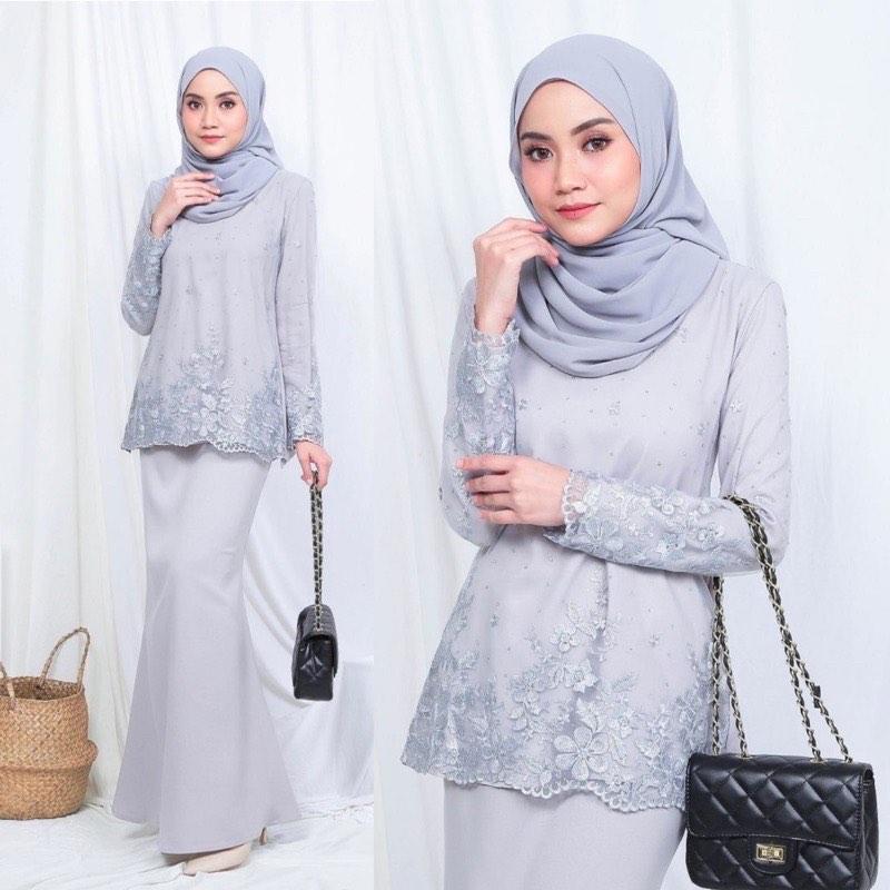 Baju kurung moden lace plus best sale size