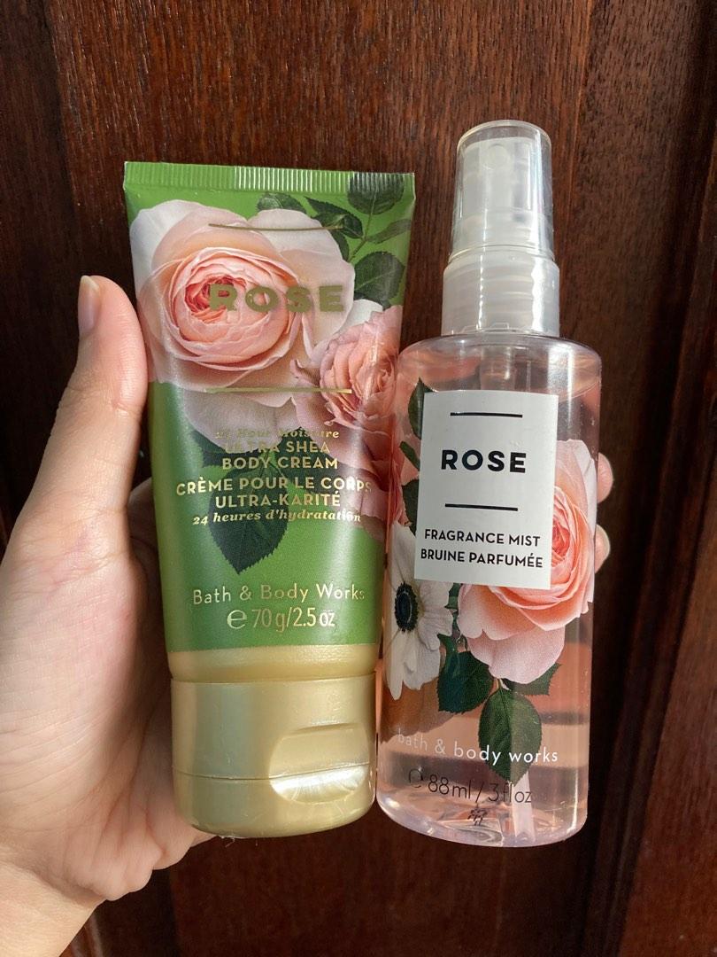 Bath & Body Works Rose Body Cream and Fragrance Mist Travel Size