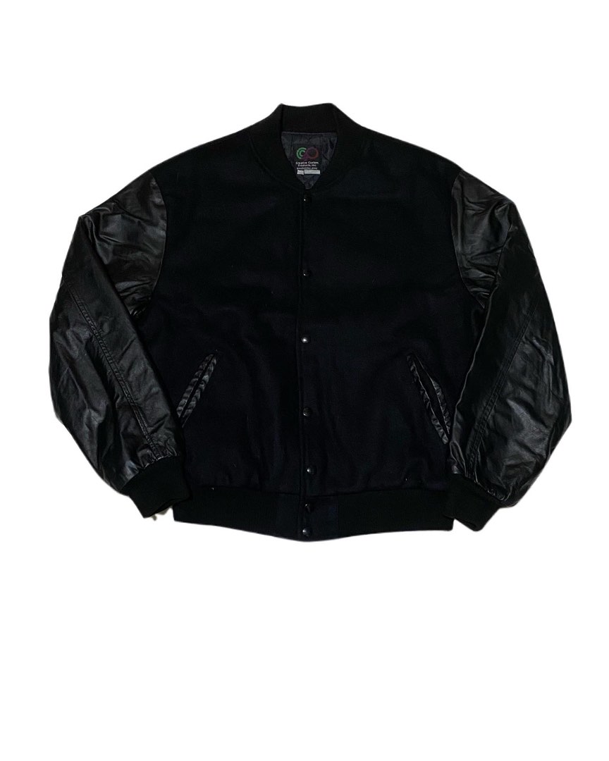 Black Varsity Jacket, Men's Fashion, Coats, Jackets and Outerwear on