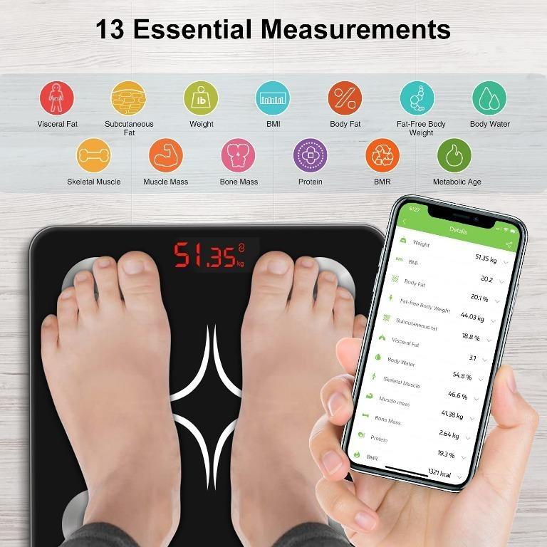 Wireless Weight Scale With App INSMART Smart Body Scale - Bluetooth ...
