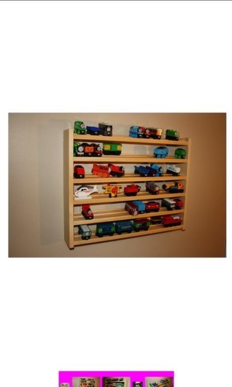[BML] (chk) Train Rack Ultimate - Thomas Train Wooden Storage Display ...