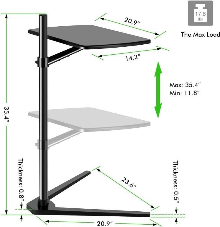[BML] Viozon USA Floor Stand for Laptop Aluminum Height Adjustable