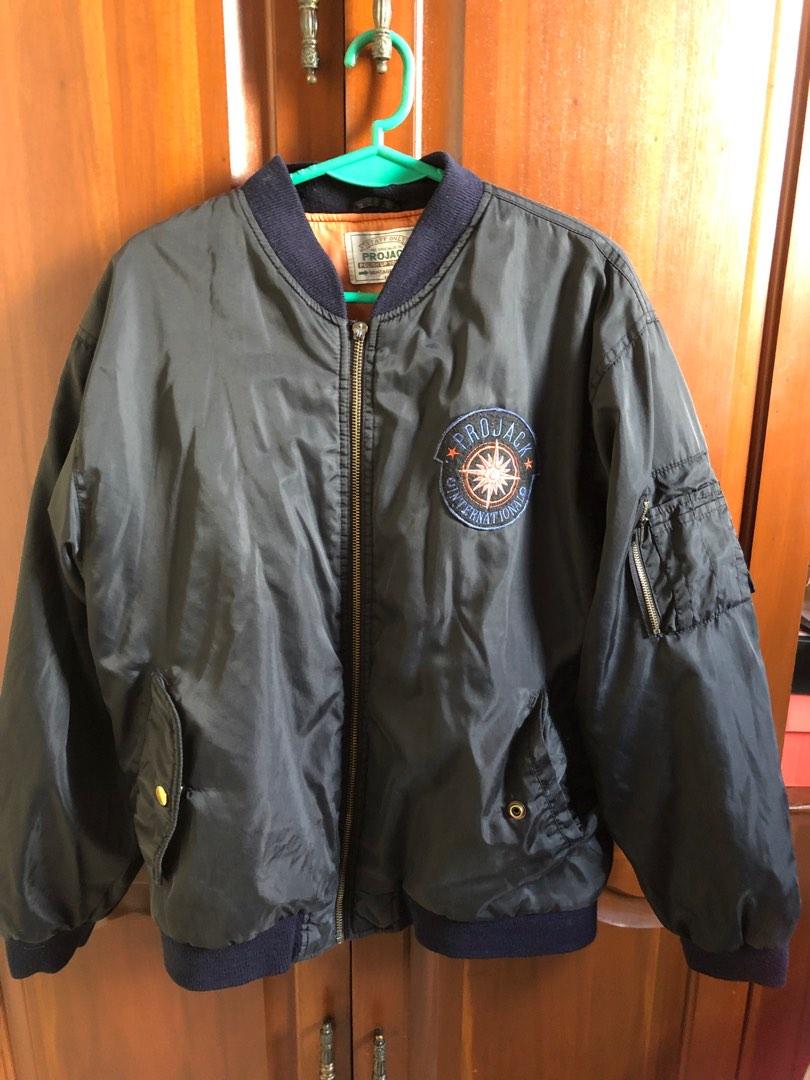 Branded bomber deals jacket