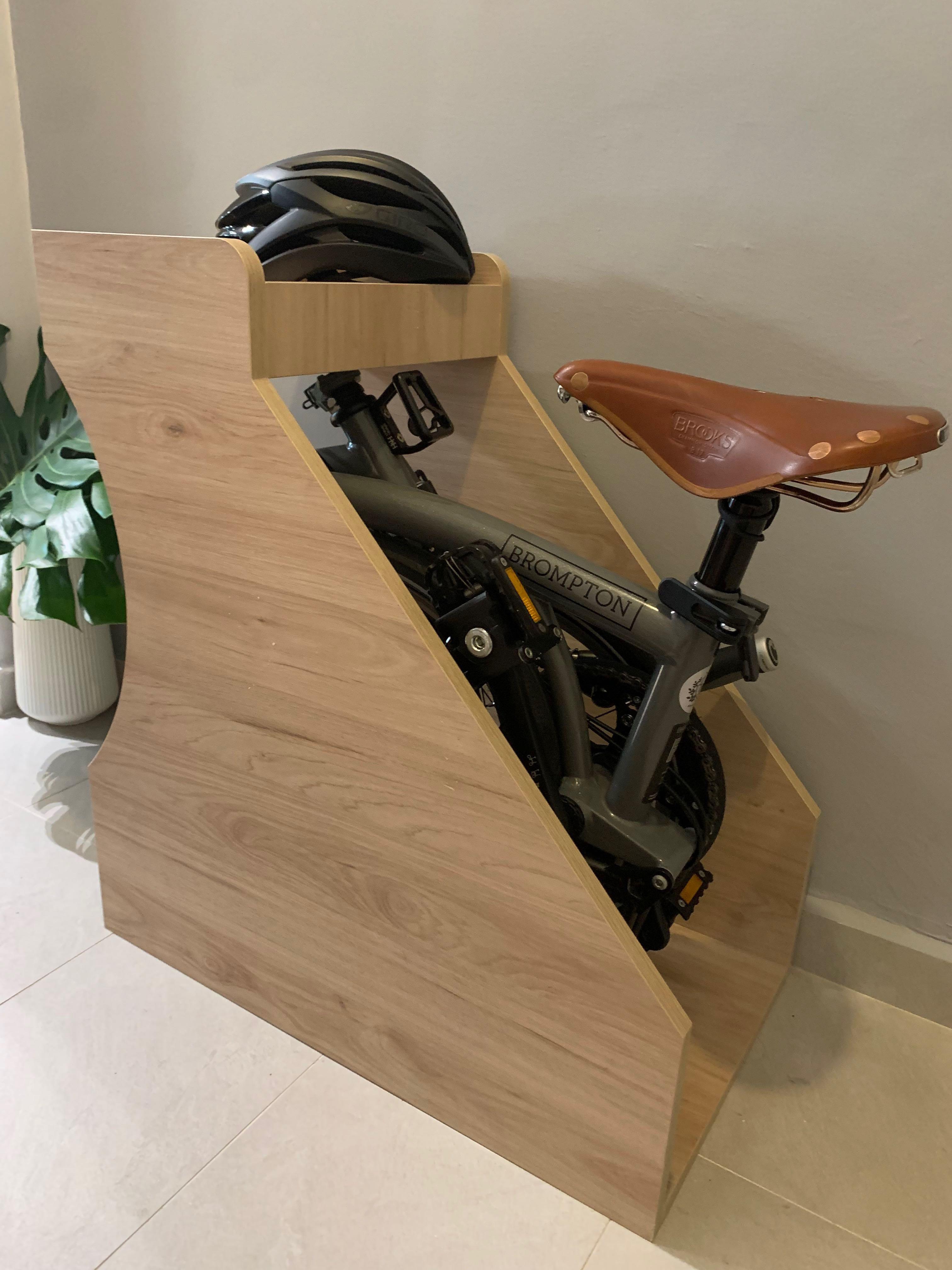 Brompton Storage Rack Brompton bike 3Sixty Pikes Trifolds bicycles Modulfy Premium wood finish