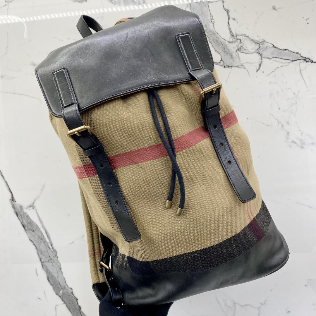 Burberry canvas backpack deals