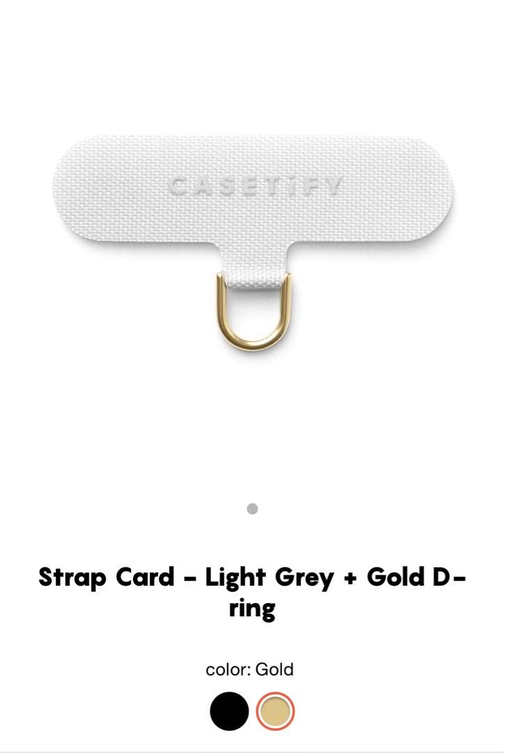 CASETIFY Gold Snake Chain Strap with Gold Dring Strap Card, Mobile