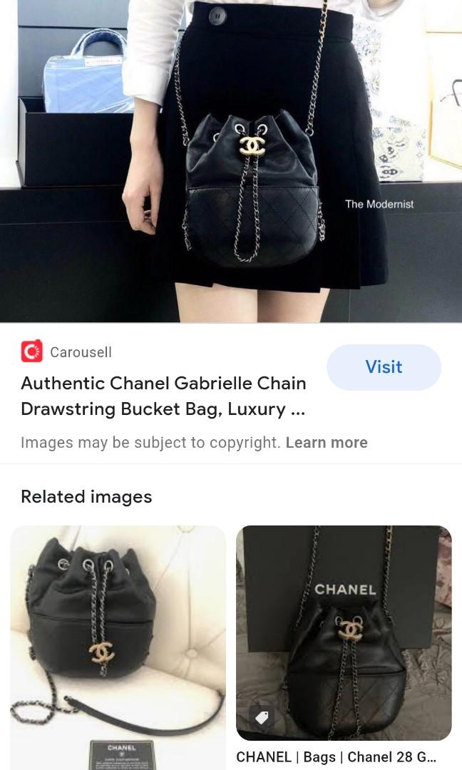 Chanel Gabrielle drawstring Bucket Bag, Luxury, Bags & Wallets on Carousell
