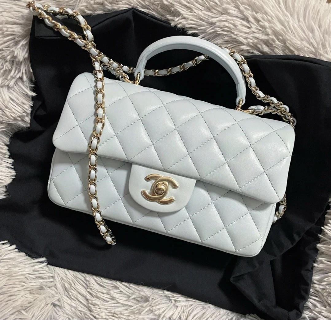 Chanel Mini CF with handle, Luxury, Bags & Wallets on Carousell