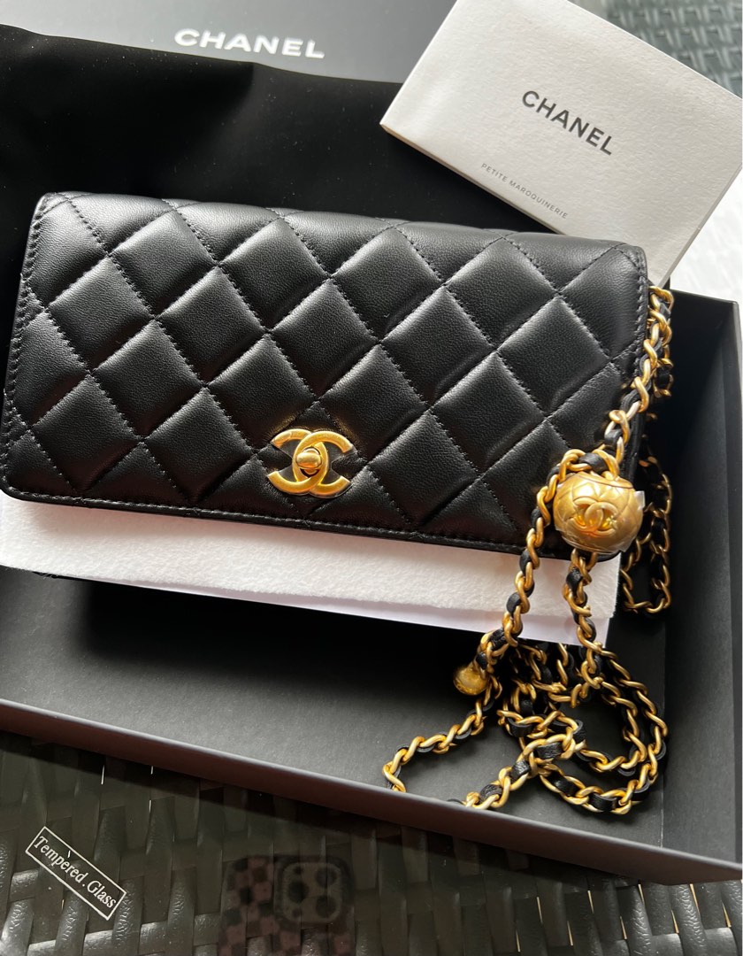 Chanel 22B Wallet On Chain Pearl Crush WOC , Women's Fashion, Bags ...