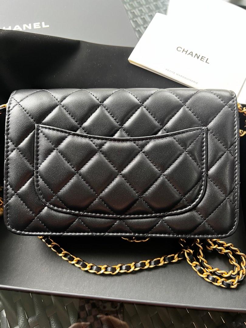 Chanel 22B Wallet On Chain Pearl Crush WOC , Women's Fashion, Bags