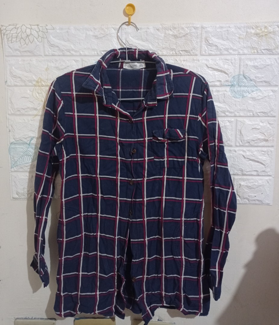 Checkered polo, Women's Fashion, Tops, Longsleeves on Carousell