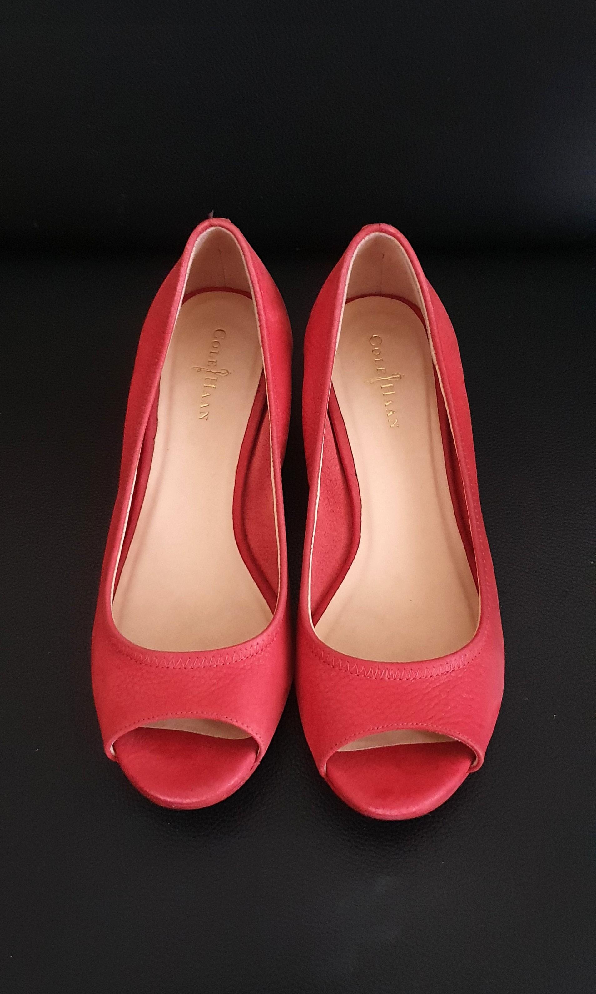 cole haan nike air peep toe wedge