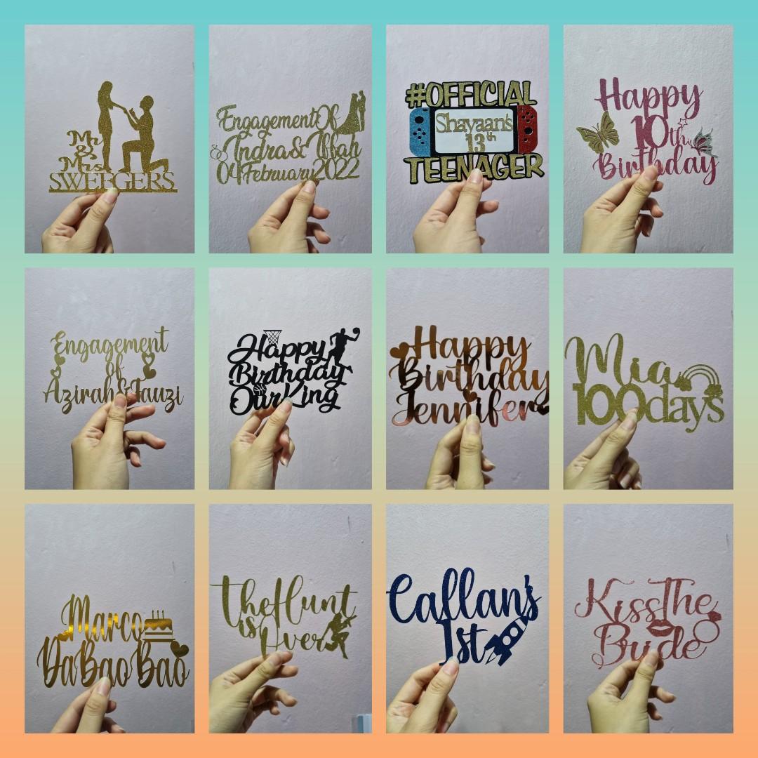 CUSTOMISED CAKE TOPPER, Hobbies & Toys, Stationery & Craft, Occasions ...