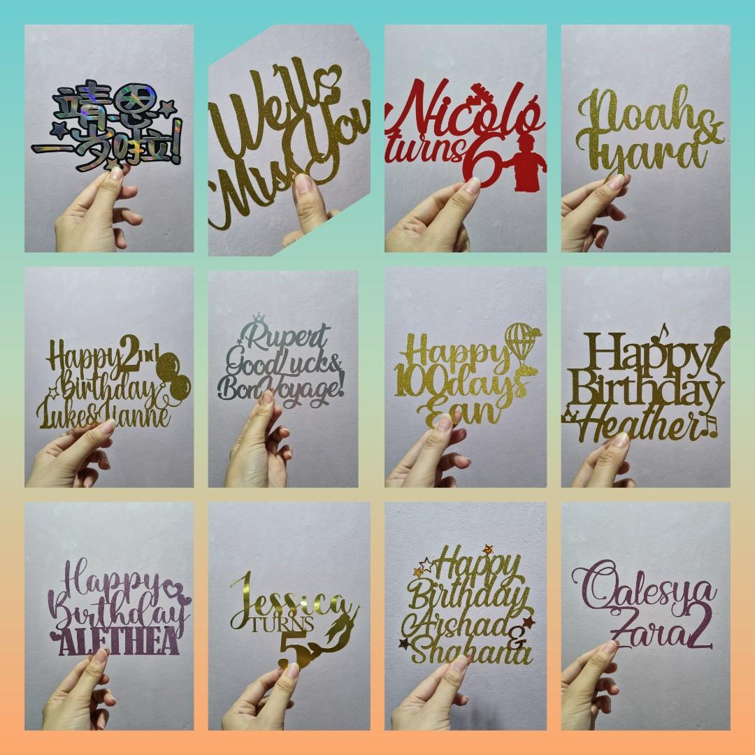 CUSTOMISED CAKE TOPPER, Hobbies & Toys, Stationery & Craft, Occasions ...